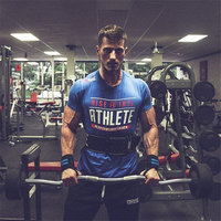Kulturystyka Fitness Sport Running Man bawełniany T-shirt z krótkim rękawem trening gimnastyczny mężczyźni mięśnie mocno Fitness T Shirt Tees topy 2
